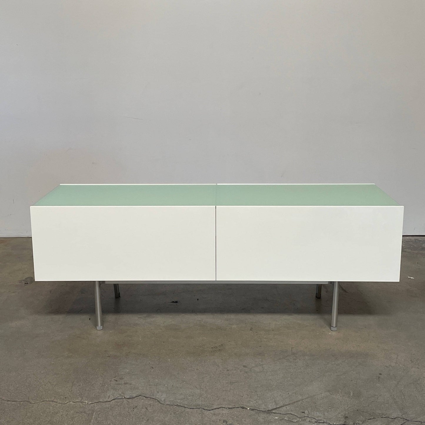 Buffet plat Cassina 255-256 laqué blanc