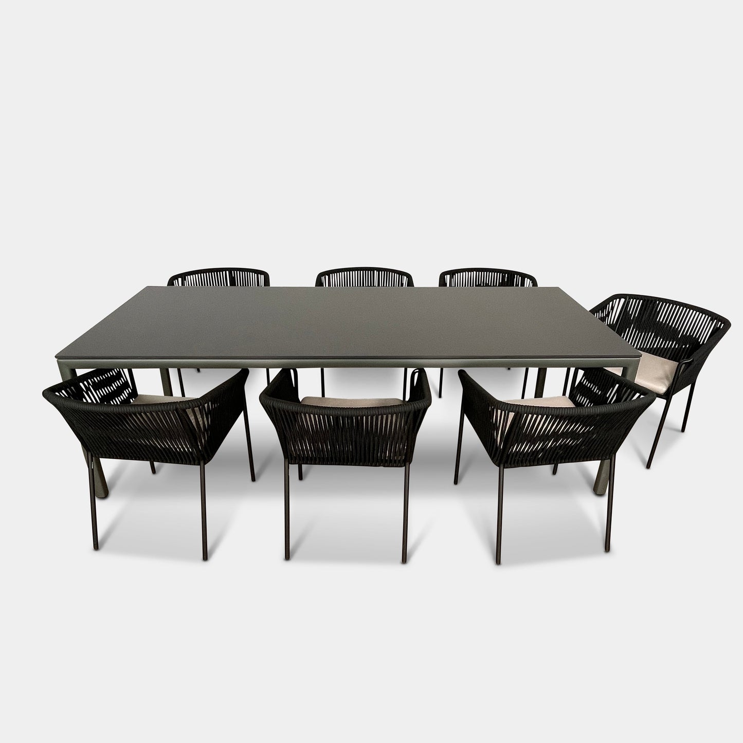 Ensemble de salle à manger d'extérieur Point 1920 - Table à manger et 8 chaises