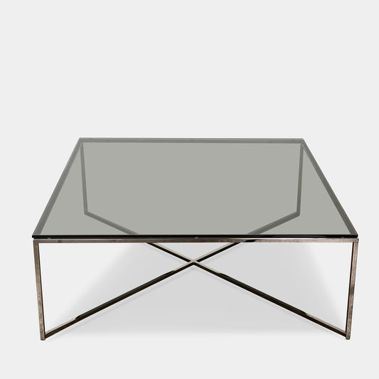 Table basse en verre fumé