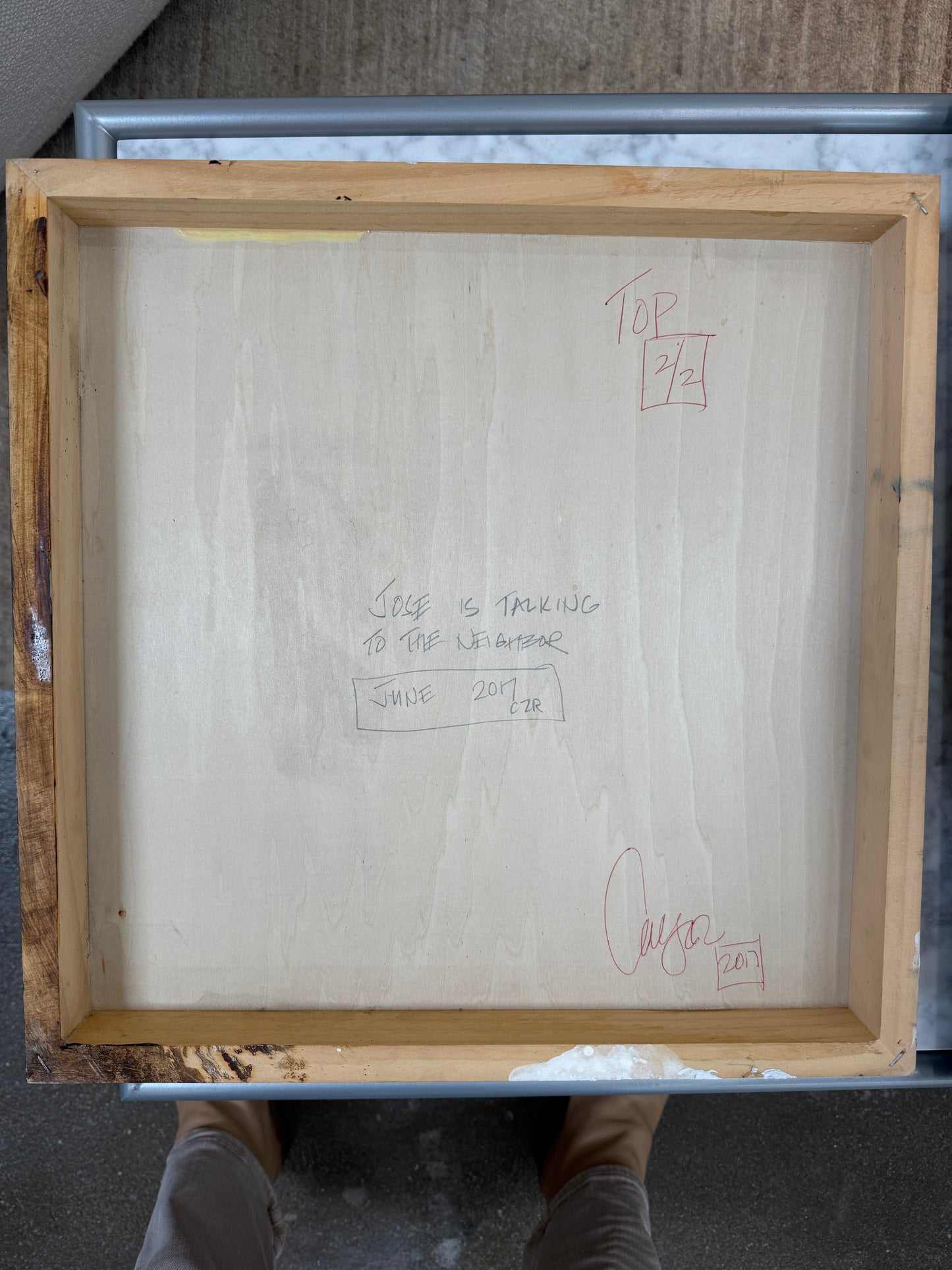 Diptyque, Peinture : José parle au voisin