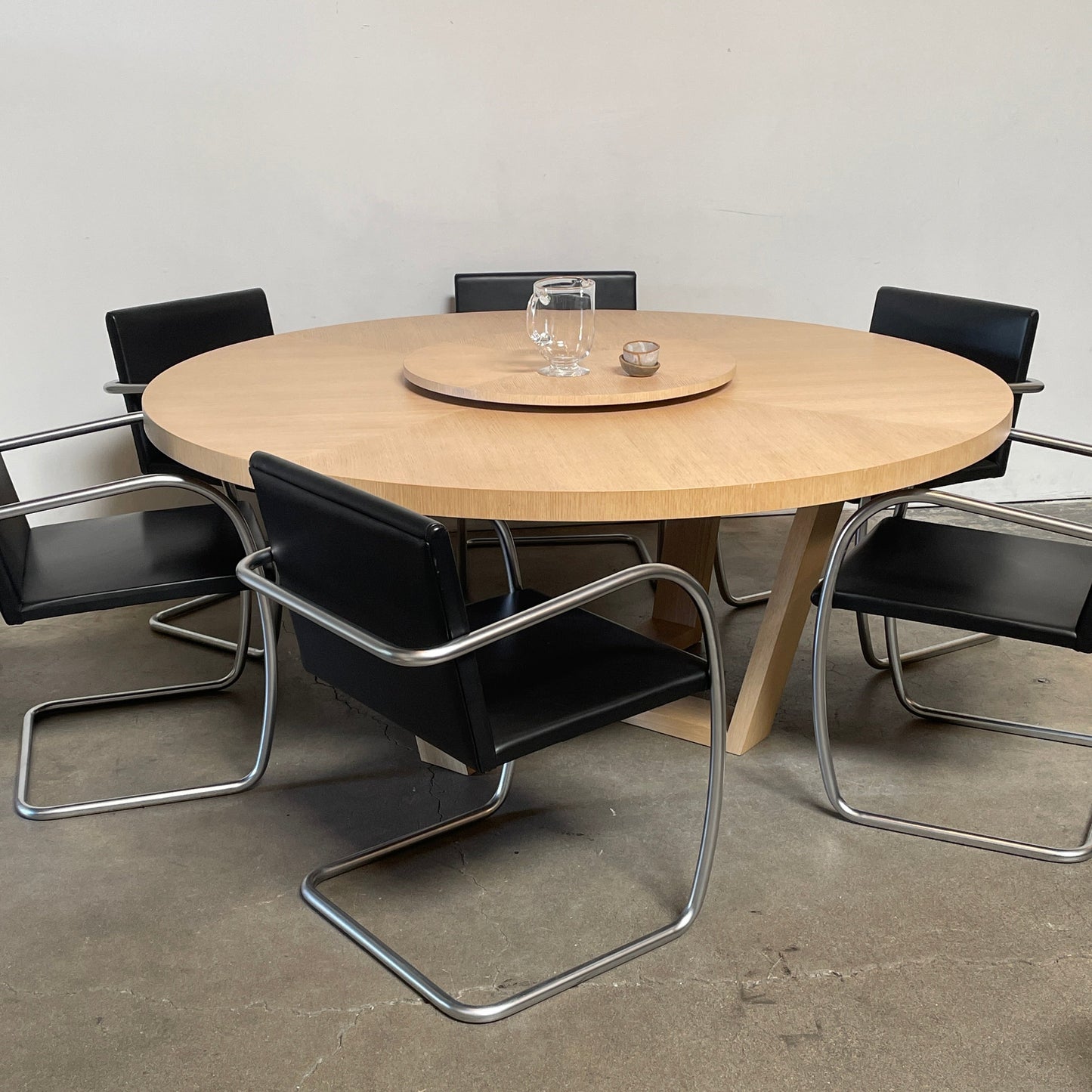 Table à manger Maxalto Xilos avec plateau rotatif