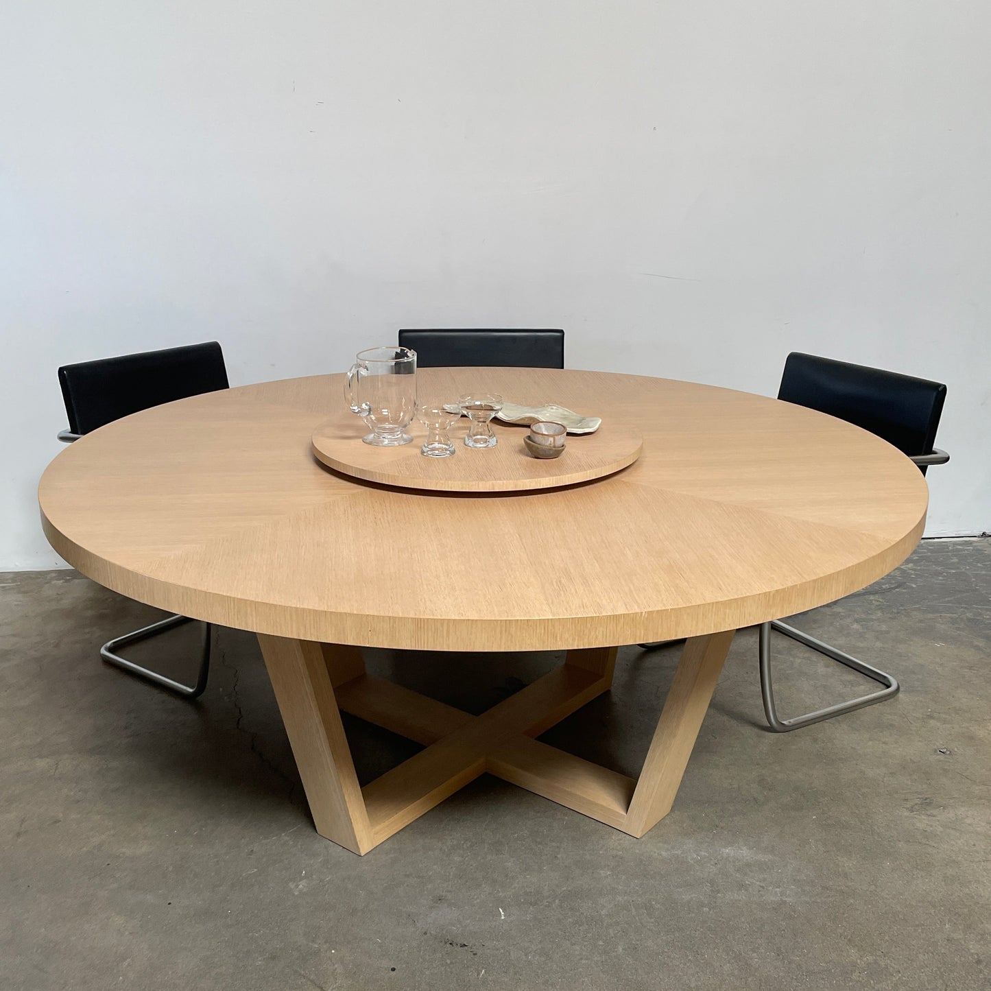 Table à manger Maxalto Xilos avec plateau rotatif
