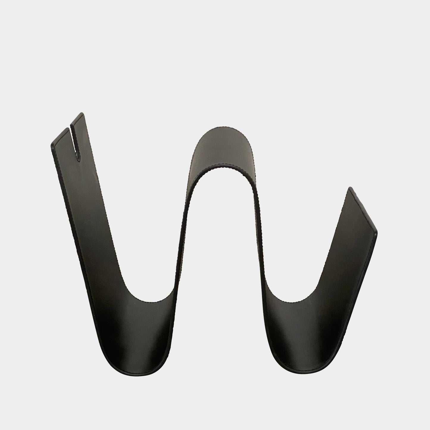 Porte-revues en cuir noir