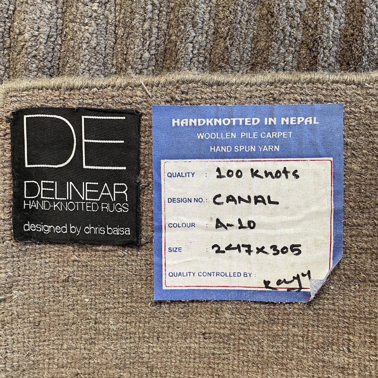 Tapis en laine Delinear Canal Espresso Brown 8'X10'