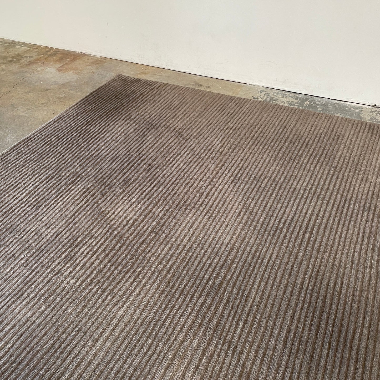 Tapis en laine Delinear Canal Espresso Brown 8'X10'