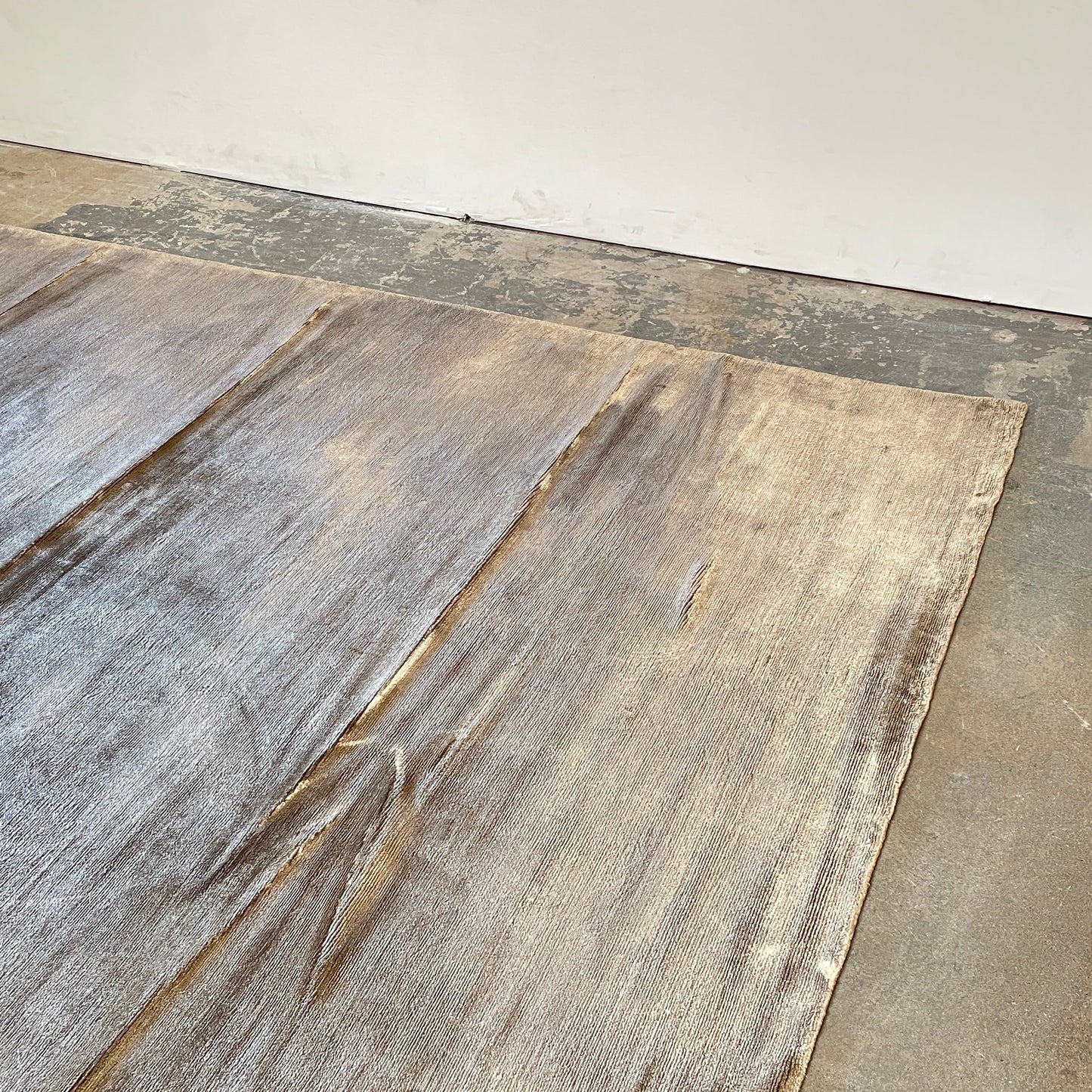Tapis beige en pure soie de banane Delinear 8'X10'