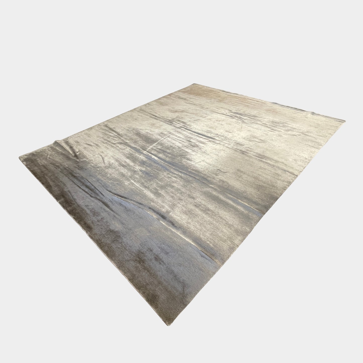Tapis beige en pure soie de banane Delinear 8'X10'