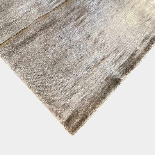 Tapis beige en pure soie de banane Delinear 8'X10'