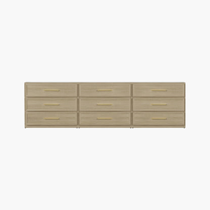 Crescent Modular 9 Drawers Dresser, 93.9 Inch Wide