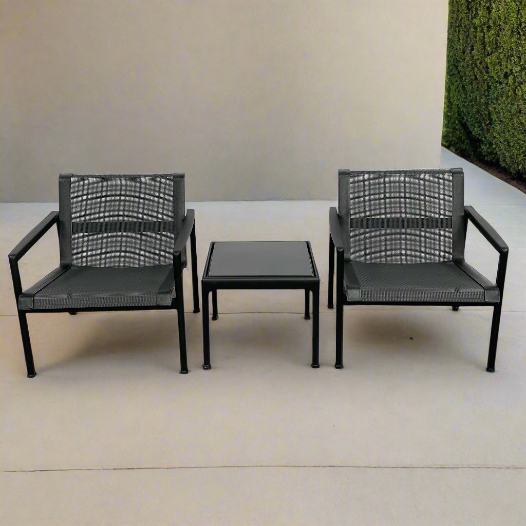 Fauteuil Knoll 1966 avec accoudoirs, noir