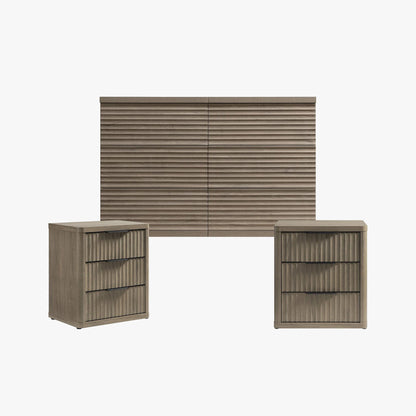 Stria 6-Drawer Dresser and Cas 3-Drawer Nightstand Set