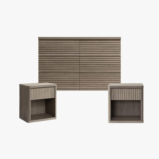 Stria 6-Drawer Dresser and Cas Nightstand Set