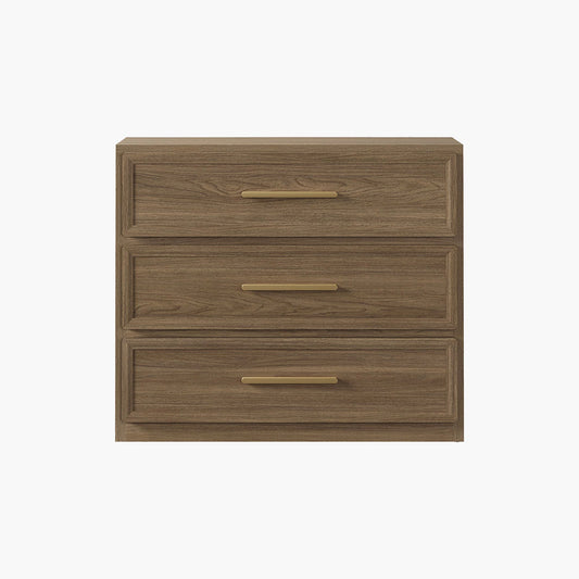 Crescent Nightstand with 3 Drawers