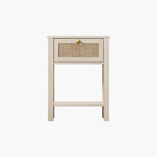 Terra Black Rattan Nightstand