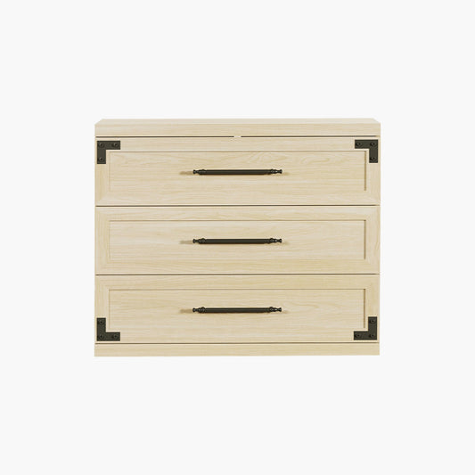 Willow 3-Drawers Nightstands Set, 25.5 Inch Tall