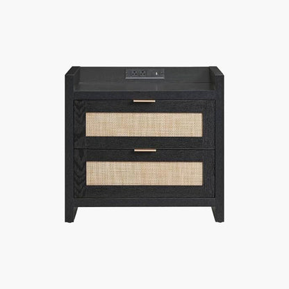 Savanna Black Nightstand with Drawer