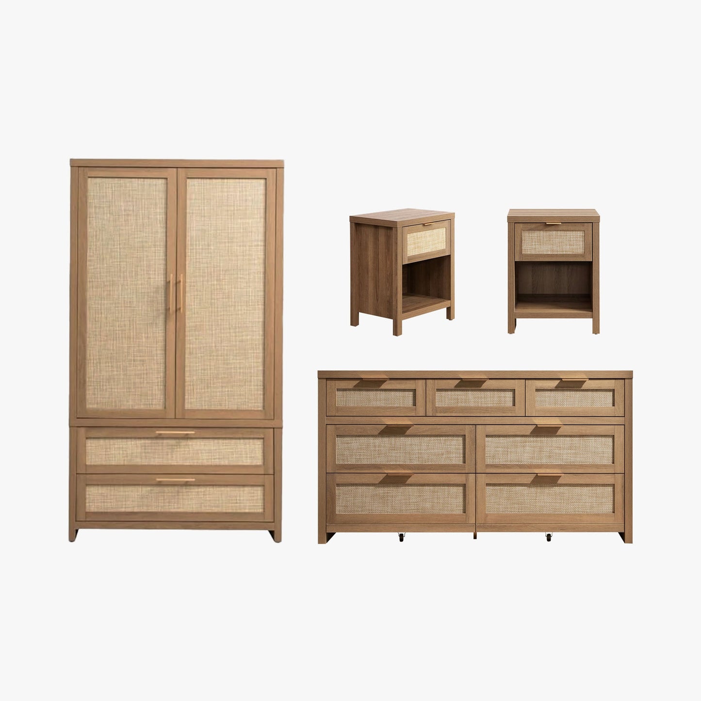 Savanna Dresser, Night Tables and Wardrobe Set