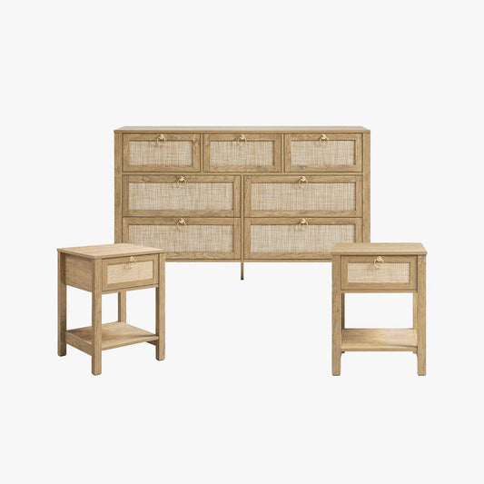 Terra Dresser and Nightstands Set