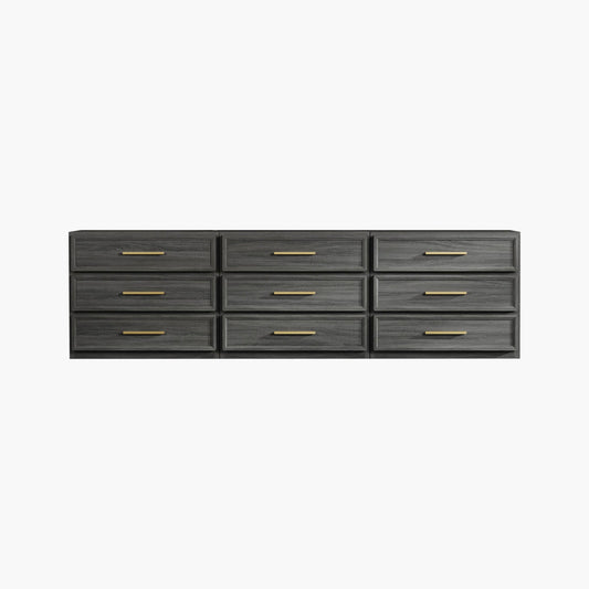 Crescent Modular 9 Drawers Dresser, 93.9 Inch Wide