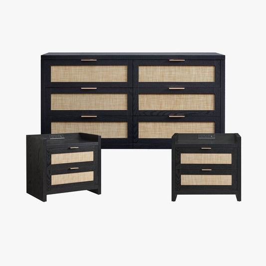 Savanna Dresser and 2 Drawers Nightstands Set