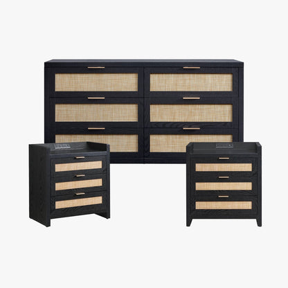 Savanna 6 Drawers Dresser and Nightstands Set